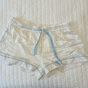 Splendid pajama short XS white with blue piping
